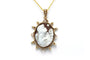 Pendentif Pendentif Art déco en or jaune 18 carats avec camée, perles et diamants 58 Facettes 22704