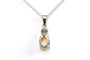 Pendentif Pendentif contemporain serti d’opale et diamant en or blanc 18 carats 58 Facettes 21757