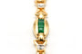 Bracelet Bracelet contemporain en or jaune 18 carats serti d’émeraudes et diamants 58 Facettes B727