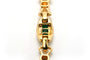 Bracelet Bracelet contemporain en or jaune 18 carats serti d’émeraudes et diamants 58 Facettes B727