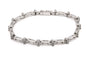 Bracelet Bracelet contemporain en or blanc 18 carats serti de diamants taille brillant (0,84 ct) 58 Facettes B777