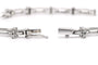 Bracelet Bracelet contemporain en or blanc 18 carats serti de diamants taille brillant (0,84 ct) 58 Facettes B777