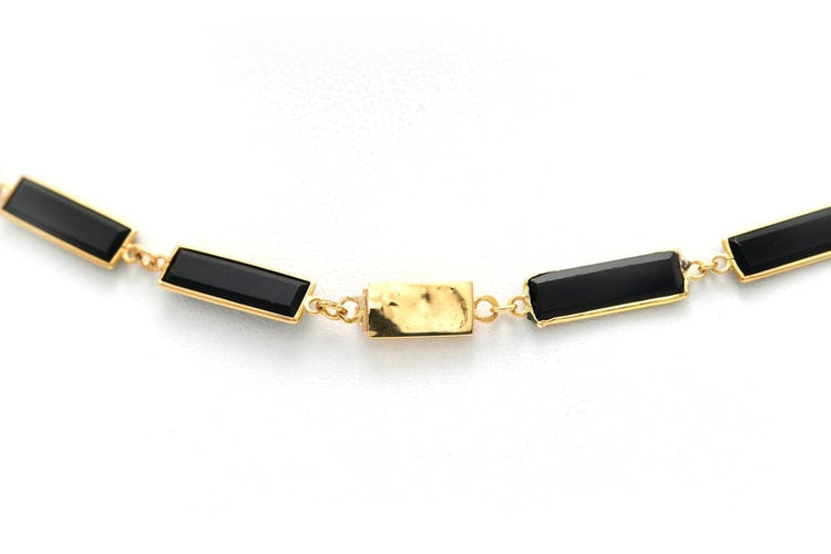 Collier Collier Napoléon III en or jaune 18 carats, onyx et agates 58 Facettes B606