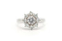 Bague 51 Bague contemporaine en or blanc 18 carats sertie de diamants taille brillant (0,88 ct) 58 Facettes 21715