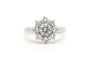 Bague 51 Bague contemporaine en or blanc 18 carats sertie de diamants taille brillant (0,88 ct) 58 Facettes 21715
