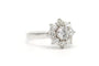 Bague 51 Bague contemporaine en or blanc 18 carats sertie de diamants taille brillant (0,88 ct) 58 Facettes 21715