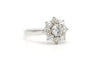 Bague 51 Bague contemporaine en or blanc 18 carats sertie de diamants taille brillant (0,88 ct) 58 Facettes 21715