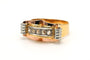 Bague 58 Bague Art déco en or jaune et blanc 18 carats sertie de diamants taille rose 58 Facettes B781