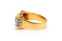 Bague 58 Bague Art déco en or jaune et blanc 18 carats sertie de diamants taille rose 58 Facettes B781