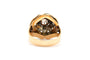 Bague 56 Bague Art déco en or jaune et or blanc 18 carats, diamants taille rose 58 Facettes 22902