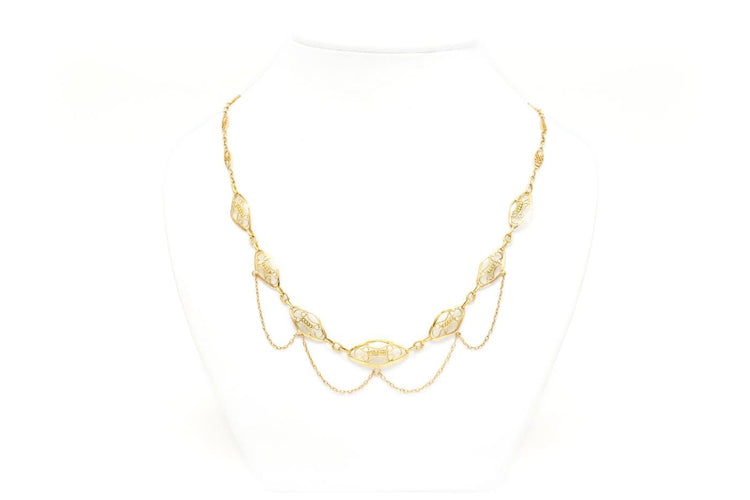 Collier Napoléon III - Collier en or jaune 18 carats 58 Facettes B611