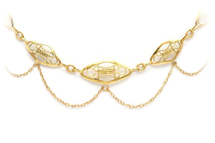 Collier Napoléon III - Collier en or jaune 18 carats 58 Facettes B611