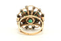 Bague 54 Art nouveau - Bague en or jaune émeraude et diamants taille rose 58 Facettes 23049