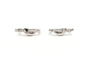 Boucles d'oreilles Boucles d’oreilles contemporaines en or blanc 14 carats et diamants 58 Facettes B624