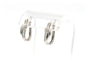 Boucles d'oreilles Boucles d’oreilles contemporaines en or blanc 14 carats et diamants 58 Facettes B624
