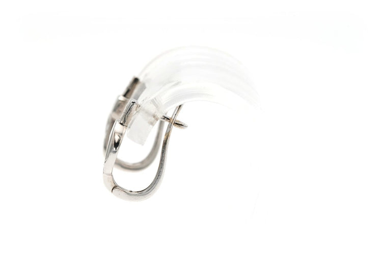 Boucles d'oreilles Boucles d’oreilles contemporaines en or blanc 14 carats et diamants 58 Facettes B624