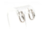 Boucles d'oreilles Boucles d’oreilles contemporaines en or blanc 14 carats et diamants 58 Facettes B624