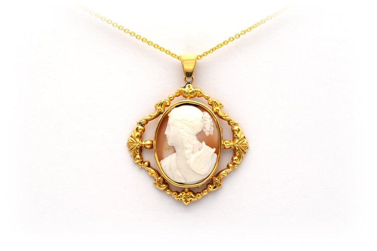 Pendentif Pendentif Napoléon III camée en or jaune 18 carats 58 Facettes 23050