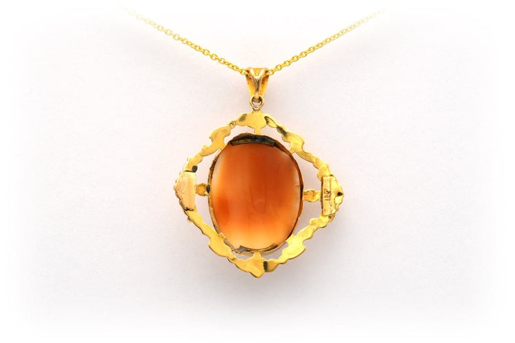 Pendentif Pendentif Napoléon III camée en or jaune 18 carats 58 Facettes 23050