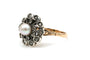 Bague 63 Bague Napoléon III en or jaune 18 carats, argent, perle et diamants taille rose 58 Facettes B496