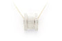 Pendentif Pendentif contemporain en or blanc 18 carats serti de diamants taille brillant (0,465 ct) 58 Facettes 22454