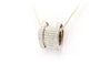 Pendentif Pendentif contemporain en or blanc 18 carats serti de diamants taille brillant (0,465 ct) 58 Facettes 22454