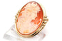 Broche Broche Art déco en or jaune 18 carats sertie d’un camée 58 Facettes B363