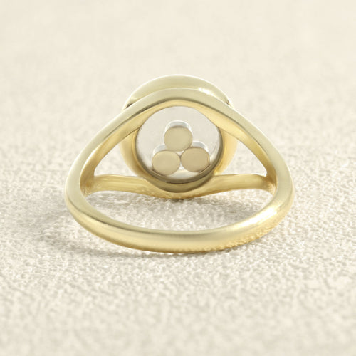 Bague 54 Chopard Happy Diamonds - Bague en or jaune et diamants 58 Facettes 61E00471