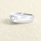 Bague 54 Bague jonc anglais en or gris et diamant 58 Facettes OC-61000392