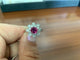 Bague 52 Bague Fleur en or blanc rubis diamant 58 Facettes BA 47