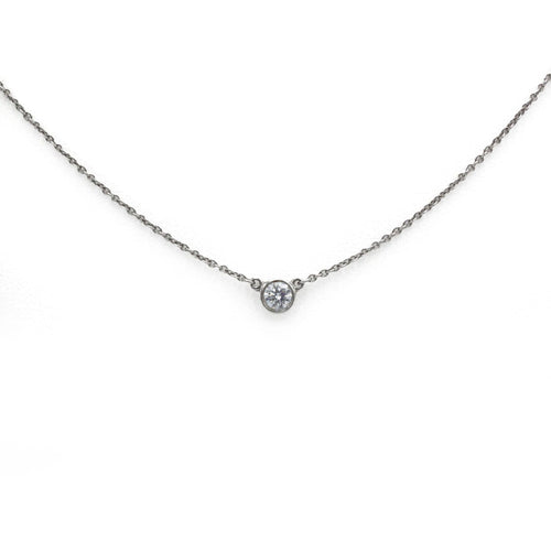 Collier Tiffany & Co. Diamonds By The Yard - Collier pendentif en platine et diamant 58 Facettes 260063R