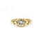 Bague 53 Solitaire accompagné - Bague en or jaune et diamants 58 Facettes 260067R