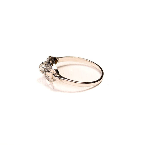 Bague 52.5 Art Déco - Bague en or blanc 18K et diamant 58 Facettes LMB-328