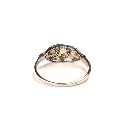 Bague 52.5 Art Déco - Bague en or blanc 18K et diamant 58 Facettes LMB-328
