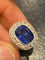 Bague 48 Bague ancienne en or 750 et platine, saphir Verneuil et diamants 58 Facettes LP226
