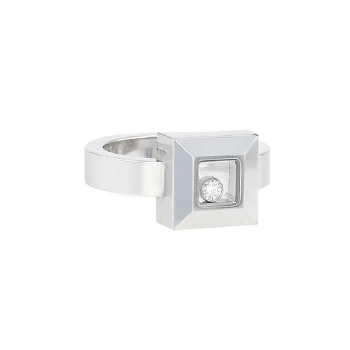 Bague 54 Chopard Happy Diamonds - Bague en or blanc 18 carats et diamant 58 Facettes LO014797
