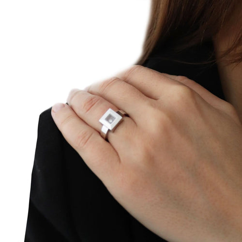 Bague 54 Chopard Happy Diamonds - Bague en or blanc 18 carats et diamant 58 Facettes LO014797