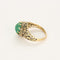 Bague 48 Bague jarretière en or jaune 18K avec émeraude 2,04 ct et diamants 58 Facettes BIA1305