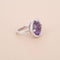 Bague 49 Bague cible en or gris et diamants avec améthyste 58 Facettes 794155