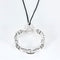 Pendentif Hermès Chaîne d'Ancre - Pendentif rond en argent et cordelière en coton noir 58 Facettes 58FC38