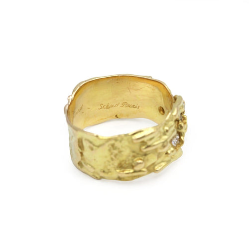 Bague 61 Roland Schad - Bague bandeau en or jaune 750‰ et diamants 58 Facettes 260070R