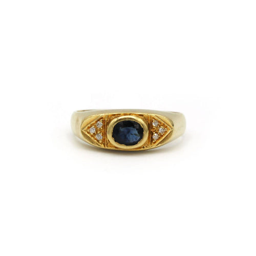 Bague 53.5 Bague en or jaune 750‰ au saphir et diamants 58 Facettes 260071R