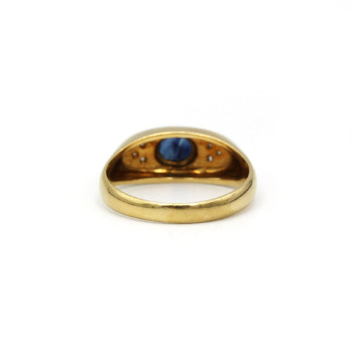 Bague 53.5 Bague en or jaune 750‰ au saphir et diamants 58 Facettes 260071R