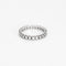 Bague 53 Alliance Américaine or blanc et diamants 1,5 cts 58 Facettes GU184