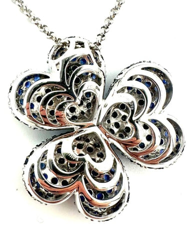 Collier Mouawad Flower of Eternity - Collier en or blanc 18K saphirs et diamants 58 Facettes MOUAWAD Collier
