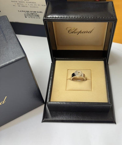 Bague 52 Chopard Happy Diamonds - Bague Cœur en or blanc et diamant 58 Facettes BAGUE-001