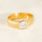 Bague 55 Solitär-Ring - Bague en or jaune 14K diamant 0,52 ct 58 Facettes
