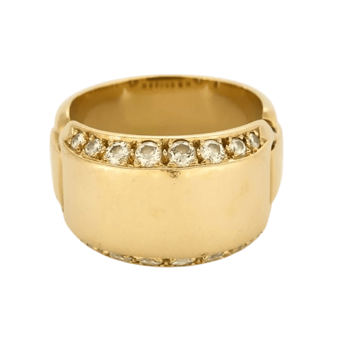 Bague 56 HERMES - Bague en or jaune et diamants 58 Facettes B250659