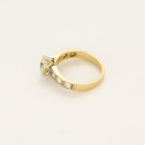 Bague 49.5 Bague en or blanc et or jaune, diamants 58 Facettes B250715