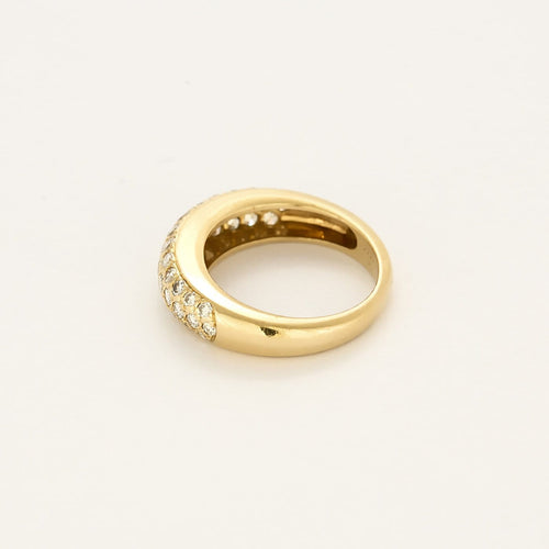 Bague 52 Cartier Étincelle - Bague jonc en or jaune et diamants 58 Facettes B250709